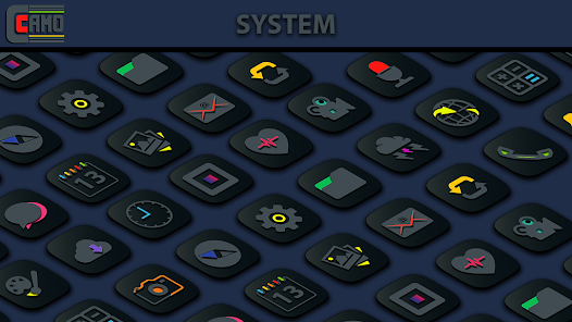 Screenshot 1 for Camo Dark Icon Pack 1.0.3 Mod