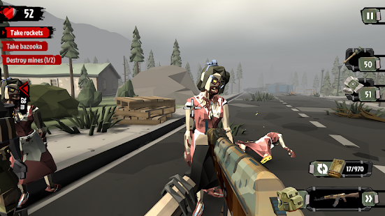 Screenshot 2 for The Walking Zombie 2 Zombie shooter 3.1.3 MOD (Unlimited Gold + Silvers)