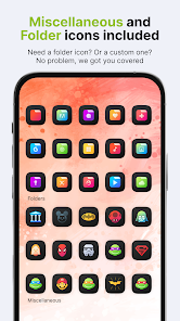 Screenshot 5 for Athena Dark Icon Pack 40.60.14 APK Full Version
