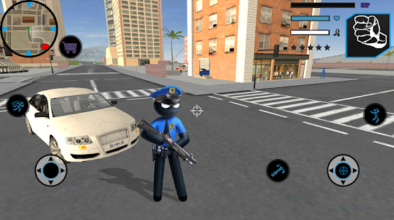 Screenshot 2 for US Police Stickman Vegas Rope Hero City Gangster 2 1.2 MOD (Unlimited Coin)