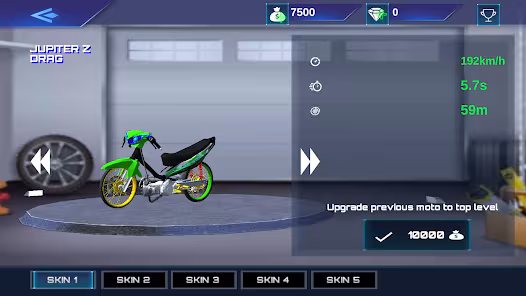 Screenshot 2 for Real Drag Bike Racing 2.1 MOD APK Unlimited Money
