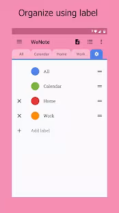 Screenshot 3 for WeNote Color Notes, To-do, Reminders & Calendar Premium 2.12
