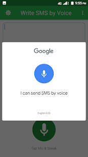 Screenshot 1 for Write SMS by Voice Voice Typing Keyboard PRO 2.1