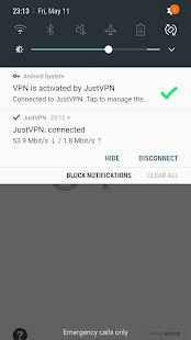 Screenshot 3 for JustVPN Free Unlimited VPN & Proxy 1.1.5 Ad-Free