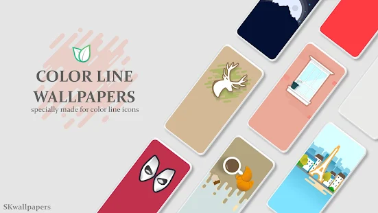 Screenshot 5 for Color Line Icon Pack color lines on white icons 1.5 Patched