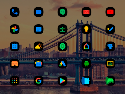 Screenshot 1 for OneUI 3 Black Icon Pack 2.7 Patched