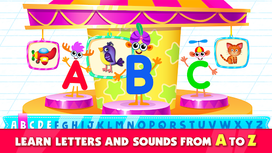 Screenshot 1 for Bini Super ABC! Preschool Learning Games for Kids! 2.6.8.7 Unlocked