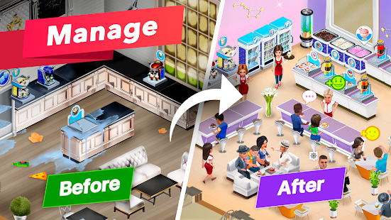 Screenshot 1 for My Cafe Restaurant game 2019.7.2 MOD APK + Data