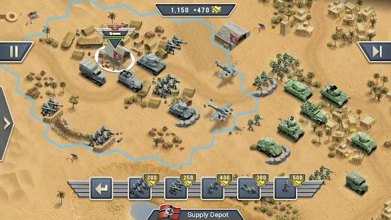 Screenshot 7 for 1943 Deadly Desert  a WW2 Strategy War Game 1.3.0 MOD  (Unlock levels+Bulk currency)
