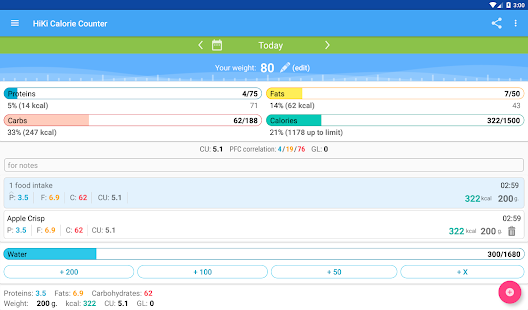Screenshot 7 for Calorie Counter HiKi Pro 3.26