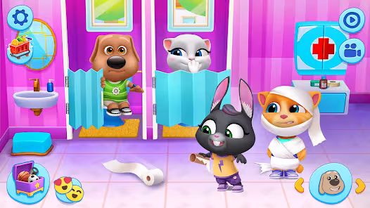 Screenshot 2 for My Talking Tom Friends 1.8.1.5 Mod money