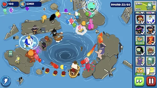 Screenshot 3 for Bloons Adventure Time TD 1.1.0 APK + MOD