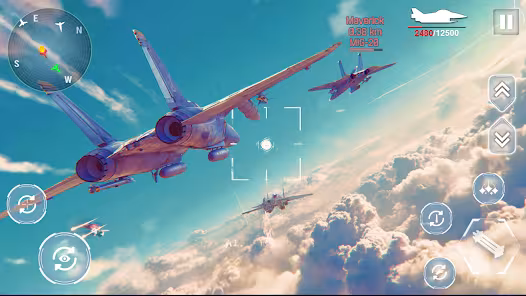 Screenshot 4 for Aircraft Strike Jet Fighter Mod APK 3.6.8 Mod speed