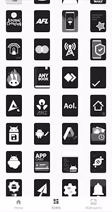 Screenshot 1 for Monotone Dark Icon Pack 1.0.3 Patched