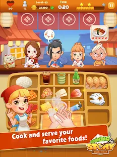 Screenshot 4 for Sushi Master Cooking story 3.8.0 МOD (Unlimited coins + money + energy)