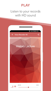 Screenshot 2 for Voice Recorder HD 1.0.16 Ad Free
