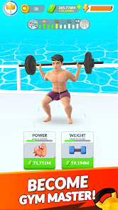 Screenshot 3 for Idle Gym Life Strong Man Mod APK 1.9.9 Remove ads, Unlimited Money