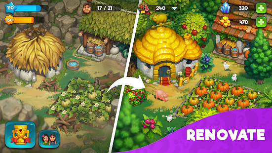 Screenshot 2 for The Tribez Build a Village 14.6.1 Mod money