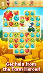 Screenshot 2 for Farm Heroes Saga 5.93.4 MOD APK Unlimited Moves Booster