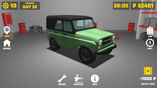 Screenshot 1 for Retro Garage Car mechanic simulator 2.1.2 MOD Unlimited Money