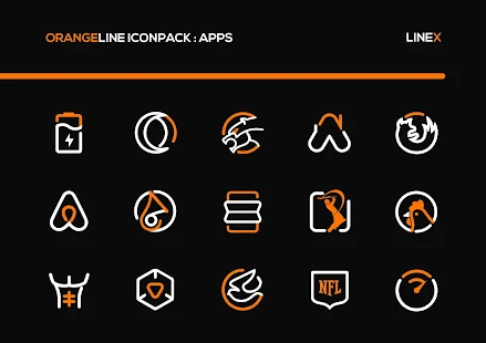 Screenshot 4 for OrangeLine IconPack LineX 3.1 Patched