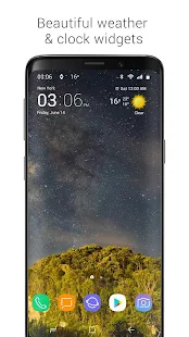 Screenshot 1 for Transparent clock weather Ad-free 3.50.2.1 Paid Subscribed Mod