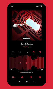 Screenshot 2 for Luminous Black Material Poweramp v3 Skin 3.6 Paid