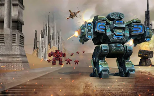 Screenshot 2 for FUTURISTIC WAR ROBOTS 1.1.1 MOD APK