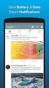 Screenshot 1 for Friendly For Twitter 3.6.7 MOD APK Premium Unlocked, Extra