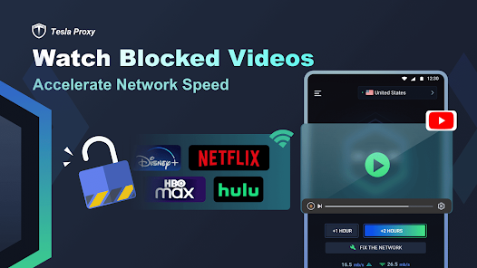 Screenshot 1 for Tesla Proxy 1.2.036 MOD APK Premium Unlocked, No ADS