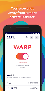 Screenshot 1 for 1.1.1.1 Faster & Safer Internet 3.9