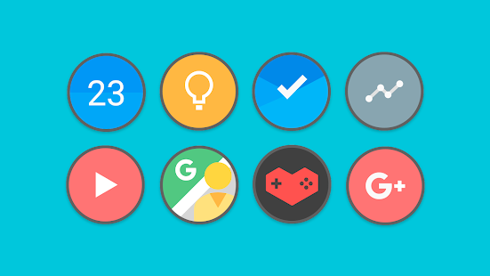Screenshot 3 for Flat Circle Icon Pack 4.9 Patched