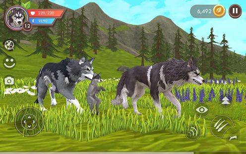 Screenshot 1 for WildCraft Animal Sim Online 3D 4.0 MOD APK + Data