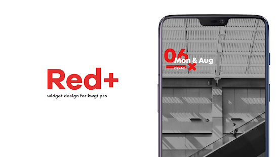 Screenshot 1 for Red+ Widget for kwgt 5.0 Paid