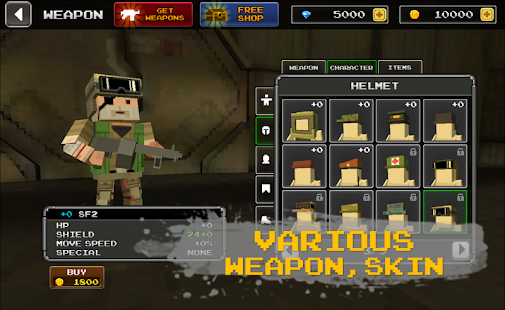 Screenshot 4 for Pixel Z World 3D Battle Survival TPS 1.0 MOD APK Unlocked