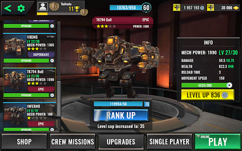 Screenshot 2 for Robots Battle Arena Mech Shooter & Steel Warfare 1.20.0 Mod Money