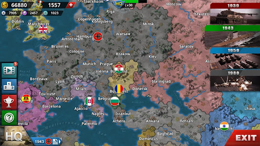 Screenshot 2 for World Conqueror 4-WW2 Strategy 1.16.2 MOD APK Unlimited Resources