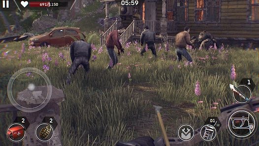 Screenshot 2 for Left to Survive PvP Zombie Shooter 2.0.1 MOD APK + Data