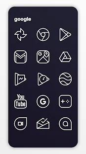 Screenshot 2 for Caelus White Icon Pack White Linear Icons 2.0 Patched