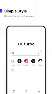 Screenshot 1 for UC Browser Turbo Fast Download, Secure, Ad Block 1.8.1.900 Mod