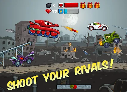Screenshot 4 for Car Eats Car Apocalypse Racing 2.9 MOD (Unlimited Money + Fuel + Unlocked)