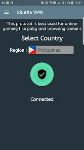 Screenshot 6 for Shuttle VPN 2.1 MOD APK Premium Unlocked
