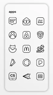 Screenshot 4 for Caelus Black Icon Pack Black Linear Icons 2.0 Patched