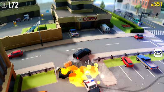 Screenshot 3 for Reckless Getaway 2 Car Chase 2.18.11 Mod APK Unlimited Money