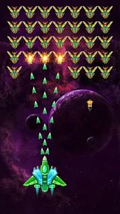 Screenshot 1 for Galaxy Attack Alien Shooter 19.9 MOD  (Infinite Crystals + Money)