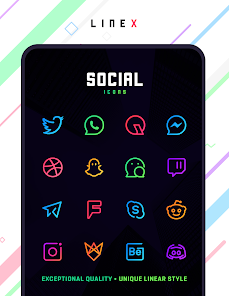 Screenshot 3 for LineX Icon Pack 6.1 APK Full Patched