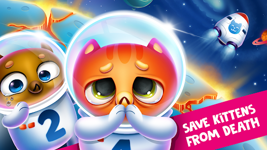 Screenshot 1 for Space Cat Evolution Kitty collecting in galaxy 2.4.9 MOD APK