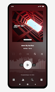 Screenshot 6 for Luminous Black Material Poweramp v3 Skin 3.6 Paid