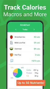 Screenshot 1 for MyNetDiary 8.8.8 MOD APK Premium Unlocked