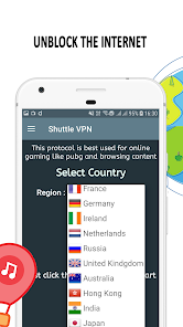 Screenshot 3 for Shuttle VPN 2.1 MOD APK Premium Unlocked